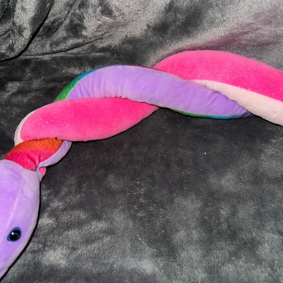 Adventure Planet Snake Plush Twisted Multi Color 57” Stuffed Reptile Pink Purple - Picture 10 of 16